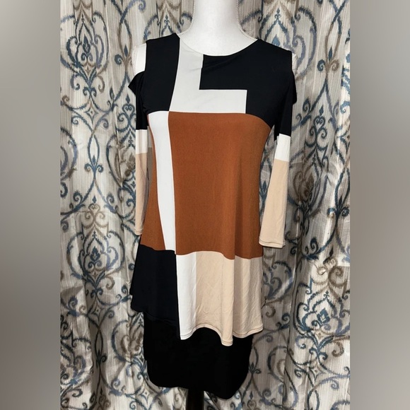 EVA VARRO Women's cut out Sleeve Layered Dress  Size Small - Picture 1 of 6